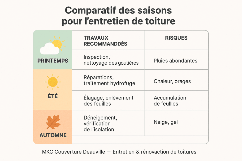 les risques de chaque saison pour la toiture - MKC COUVERTURE DEAUVILLE 